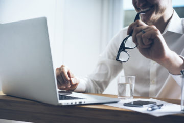 man at computer